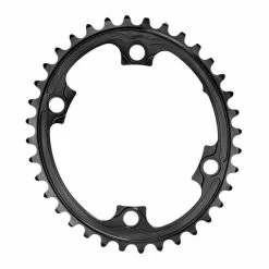 Absolute Black Corona AbsoluteBLACK Ovale 110/4 BCD 2v Per Shimano Dura-Ace 9000, Ultegra 6800, 105-5800, Tiagra 4700 Nero
