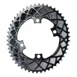 Absolute Black Corona AbsoluteBLACK Ovale 110/4 BCD 2v 50D Per Shimano Nero