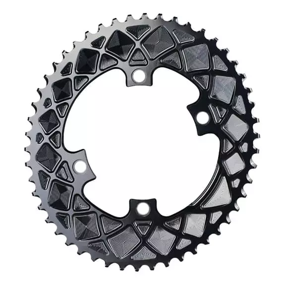 Absolute Black Corona AbsoluteBLACK Ovale 110/4 BCD 2v 50D Per Shimano Nero 3 Absolute Black Corona AbsoluteBLACK Ovale 110/4 BCD 2v 50D Per Shimano Nero