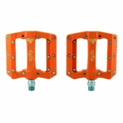 Pedali Di Piattaforma El Gallo Components Fiber Fix Arancione
