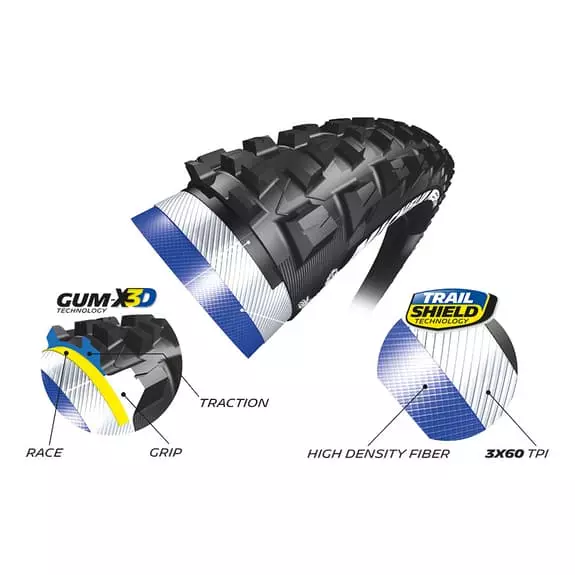 Copertone Michelin Wild AM Competition 27.5x2.80 Tubeless Nero 4 Copertone Michelin Wild AM Competition 27.5x2.80 Tubeless Nero - immagine 2